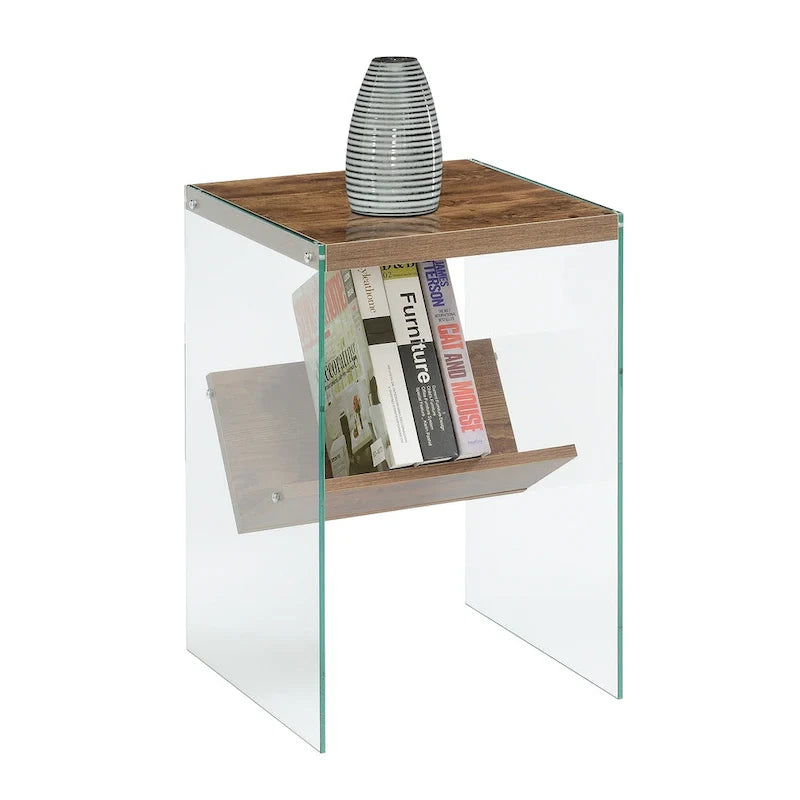 SoHo Glass End Table with Shelf by Convenience Concepts 10