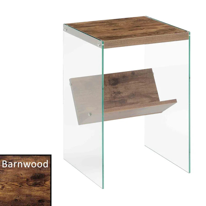 SoHo Glass End Table with Shelf by Convenience Concepts 12