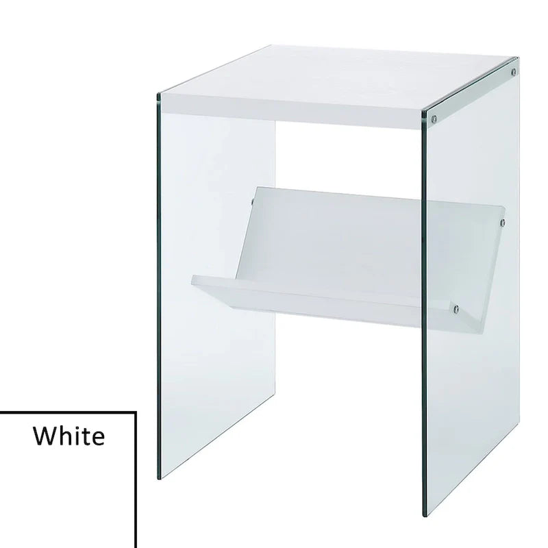 SoHo Glass End Table with Shelf by Convenience Concepts 20