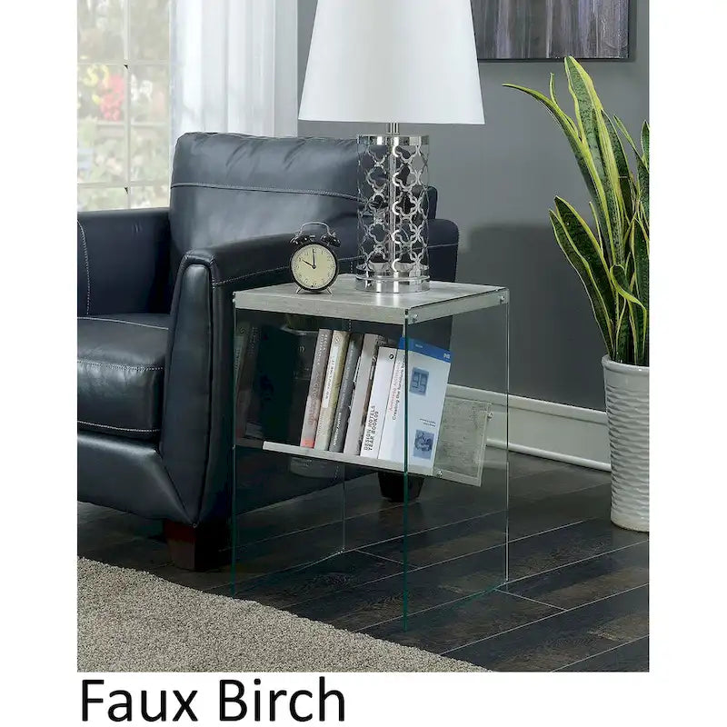 SoHo Glass End Table with Shelf by Convenience Concepts 21