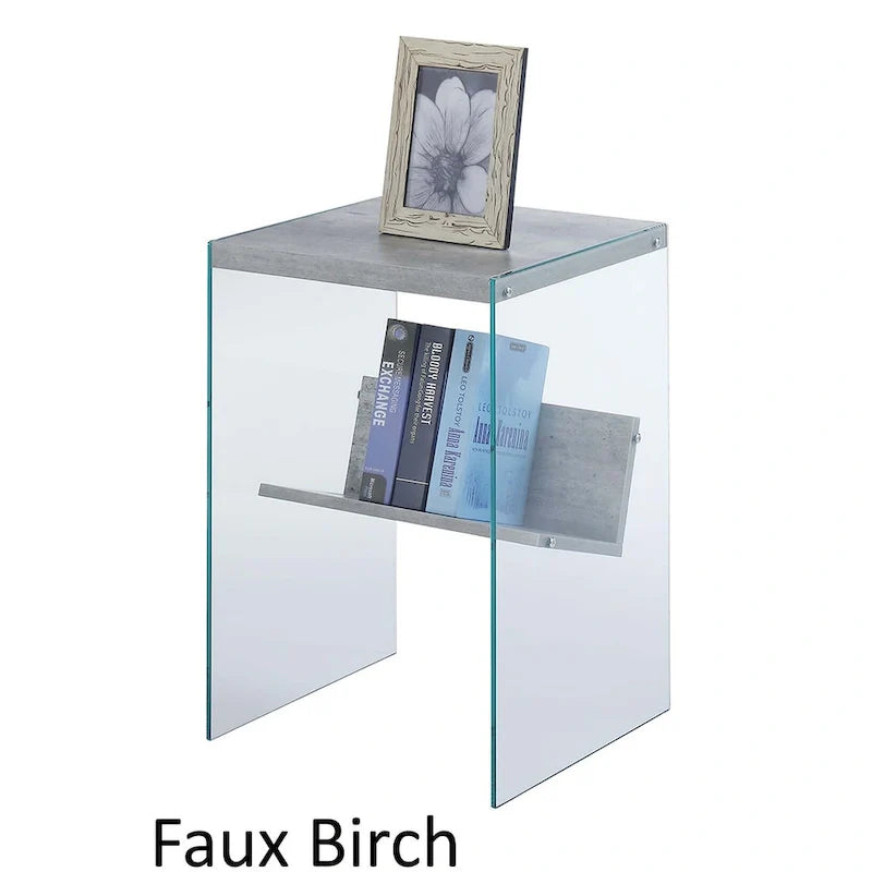 SoHo Glass End Table with Shelf by Convenience Concepts 22