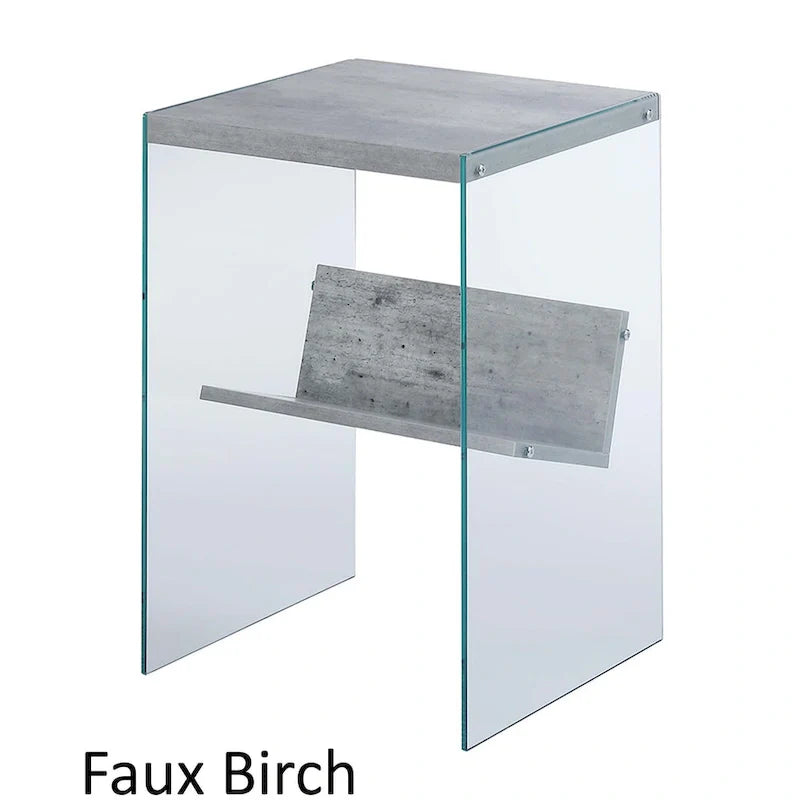 SoHo Glass End Table with Shelf by Convenience Concepts 24