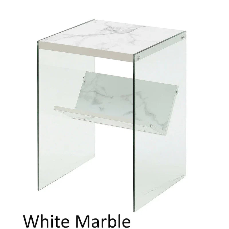 SoHo Glass End Table with Shelf by Convenience Concepts 28
