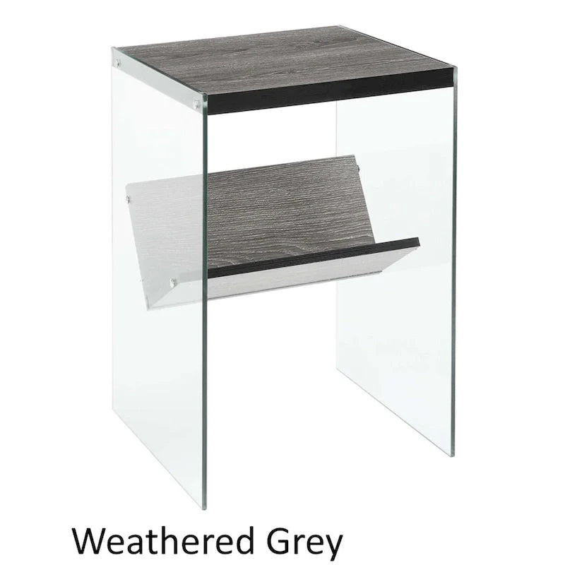 SoHo Glass End Table with Shelf by Convenience Concepts 32