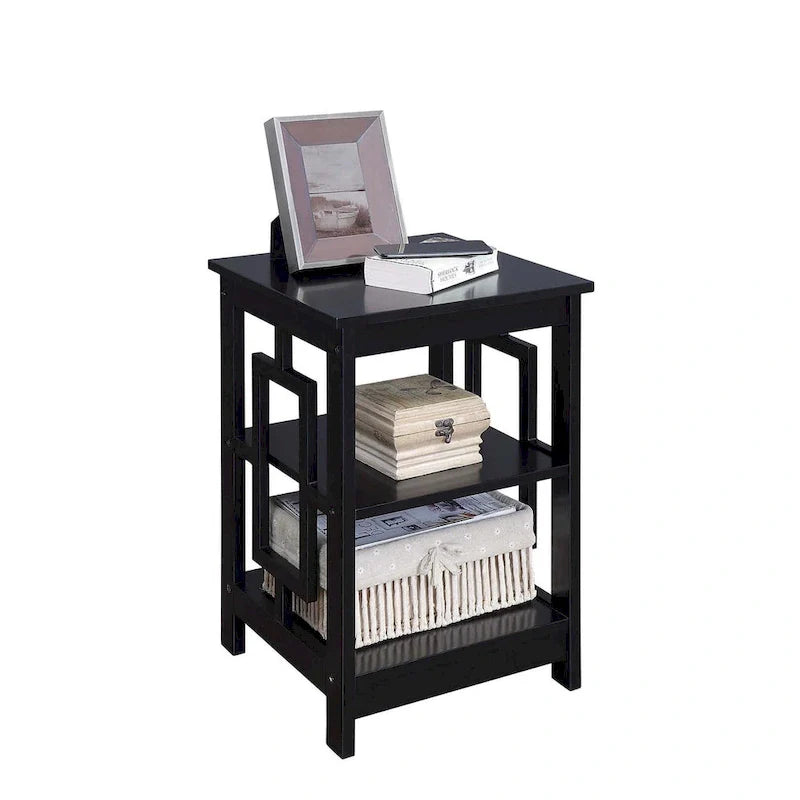 Convenience Concepts Town Square End Table Featuring Shelves 2