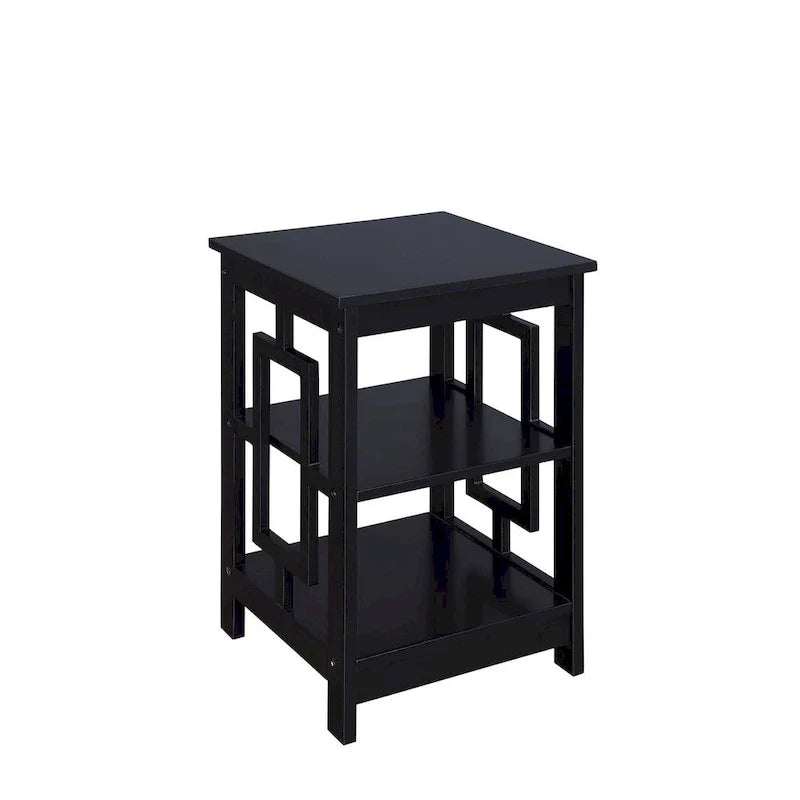 Convenience Concepts Town Square End Table Featuring Shelves 4