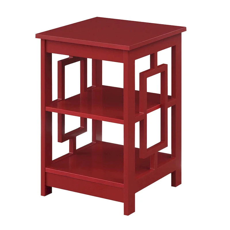 Convenience Concepts Town Square End Table Featuring Shelves 13