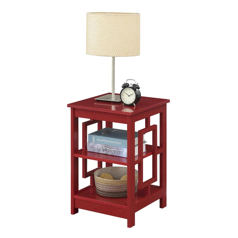 Convenience Concepts Town Square End Table Featuring Shelves 14