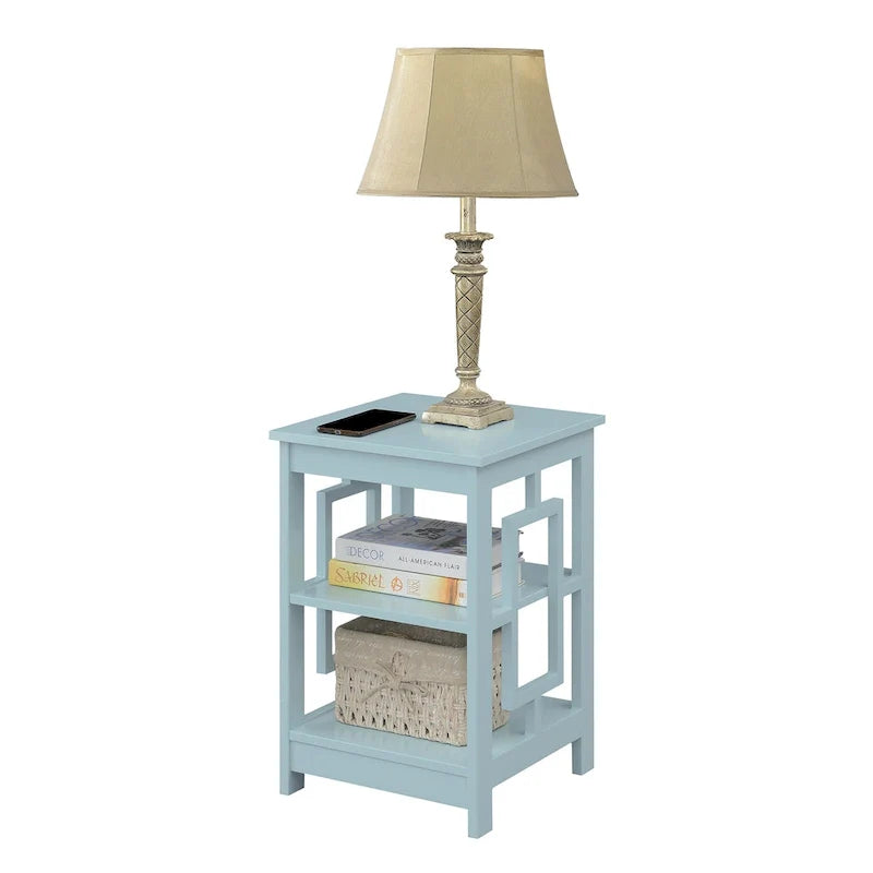 Convenience Concepts Town Square End Table Featuring Shelves 23