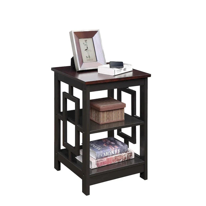 Convenience Concepts Town Square End Table Featuring Shelves 26