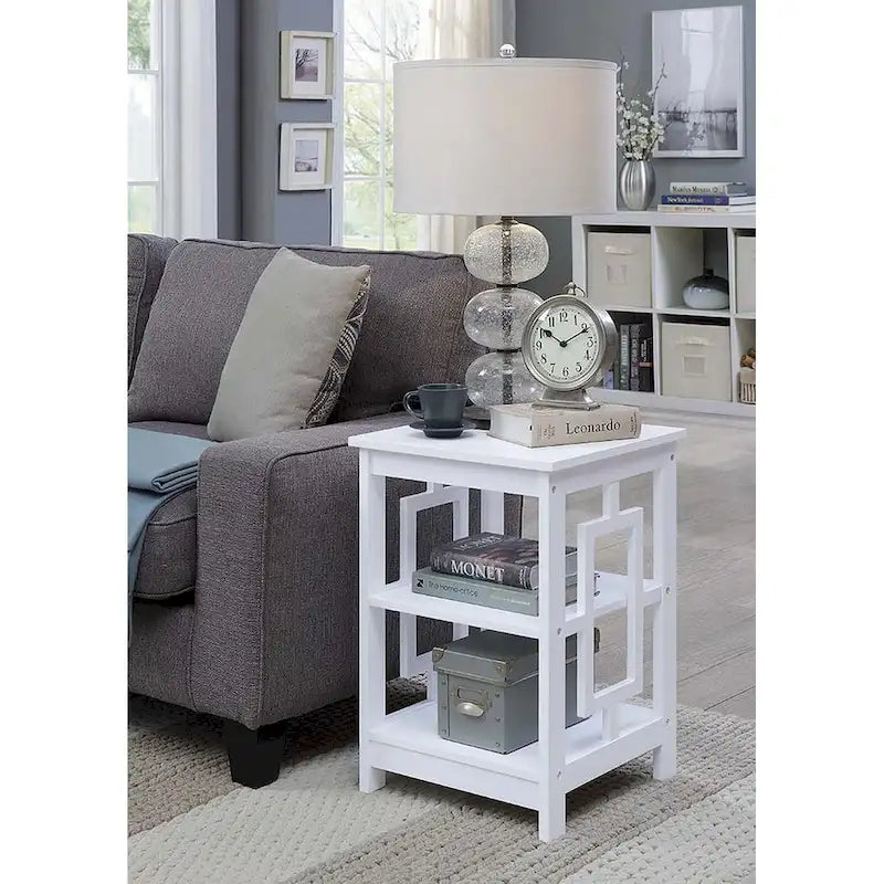 Convenience Concepts Town Square End Table Featuring Shelves 28