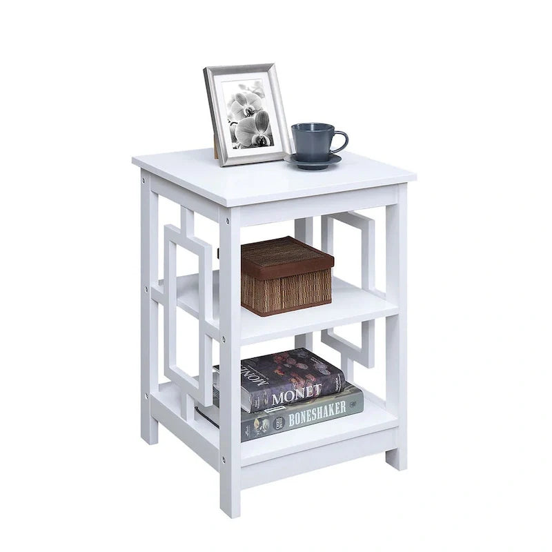 Convenience Concepts Town Square End Table Featuring Shelves 30