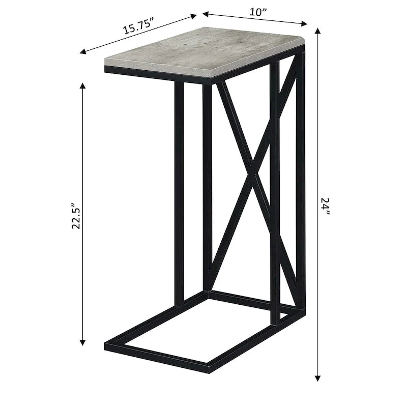 Tucson C-Shaped End Table by Convenience Concepts 9