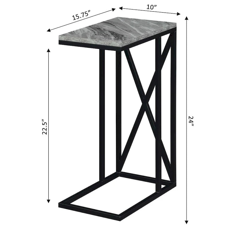 Tucson C-Shaped End Table by Convenience Concepts 24
