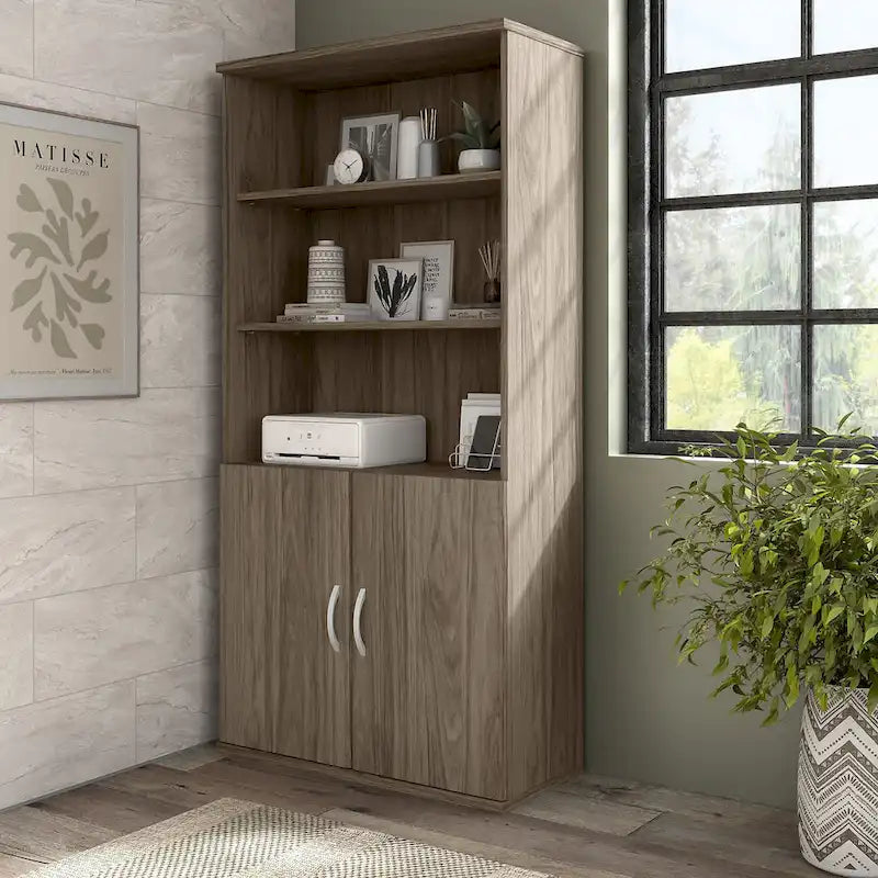 Bush Business Furniture Hybrid Tall 5-Shelf Bookcase 3