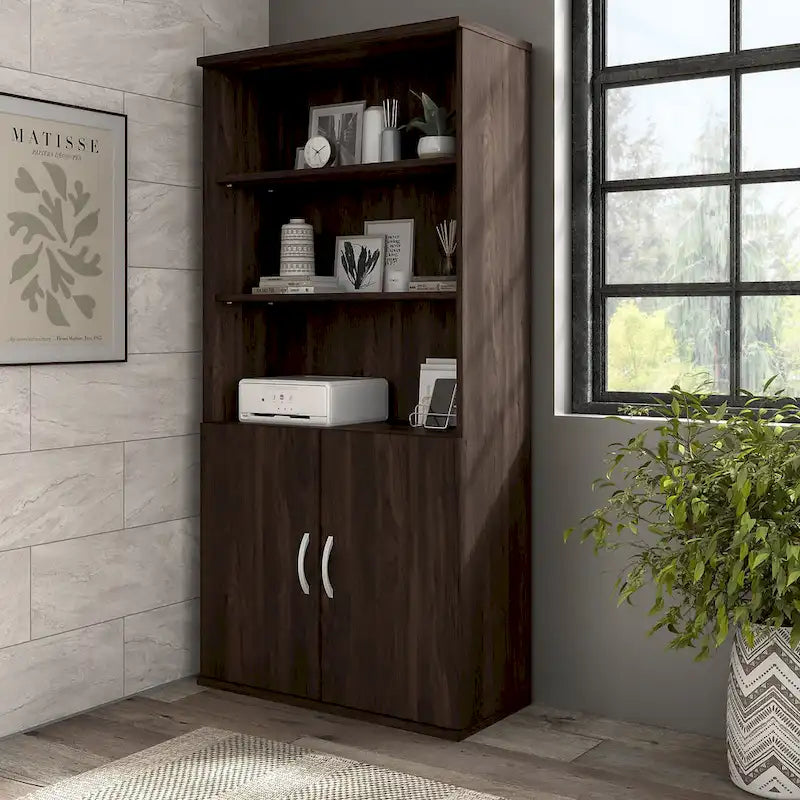 Bush Business Furniture Hybrid Tall 5-Shelf Bookcase 22