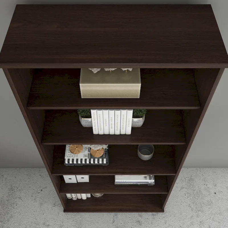 Bush Business Furniture Hybrid Tall 5-Shelf Bookcase 25