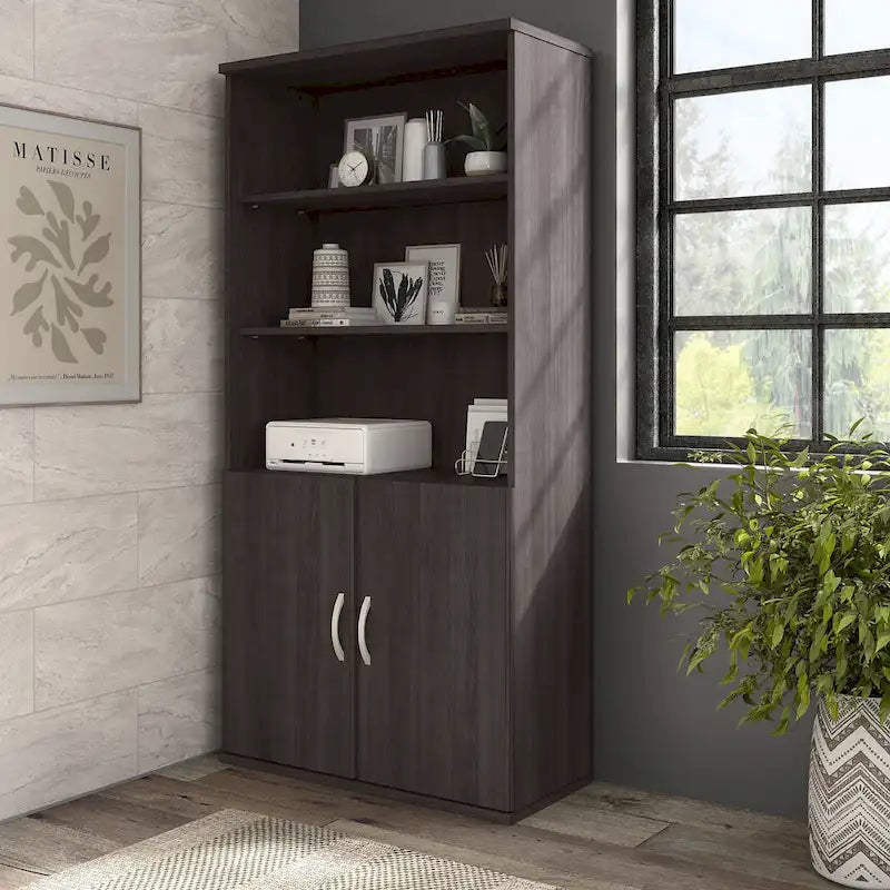 Bush Business Furniture Hybrid Tall 5-Shelf Bookcase 32