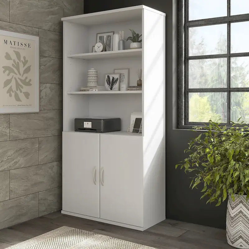 Bush Business Furniture Hybrid Tall 5-Shelf Bookcase 42