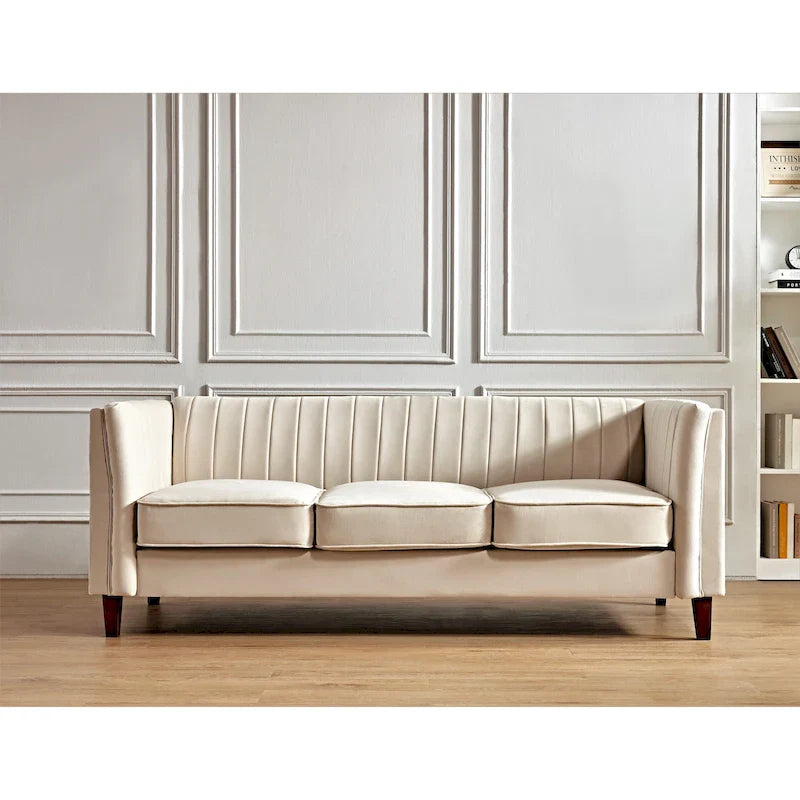 Square Design Sofa with Line Tufting 24