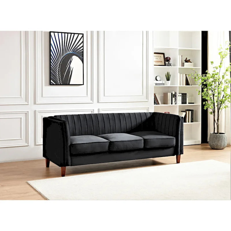 Square Design Sofa with Line Tufting 2