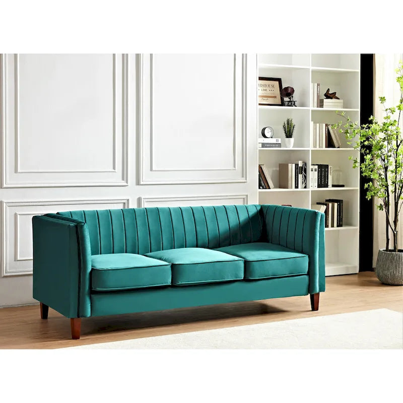 Square Design Sofa with Line Tufting 8