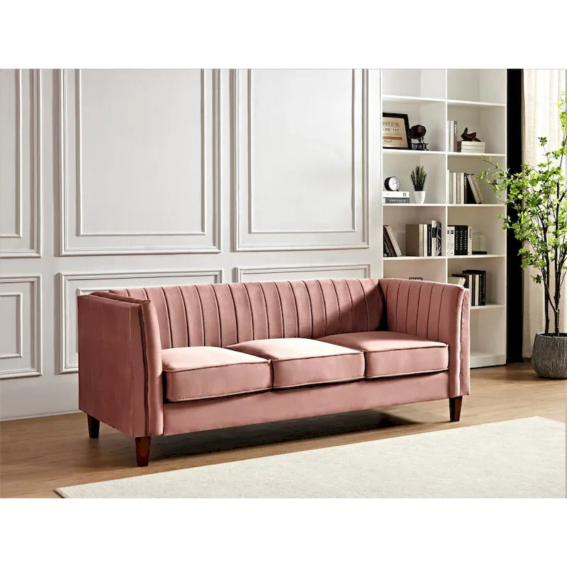Square Design Sofa with Line Tufting 11