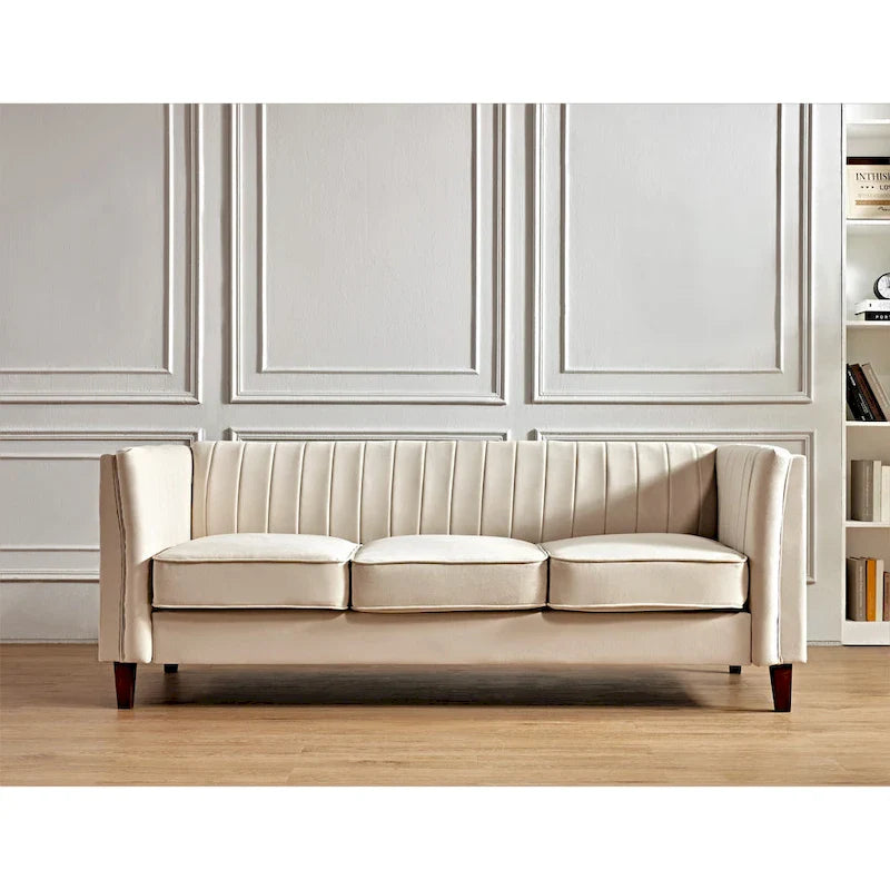 Square Design Sofa with Line Tufting 13