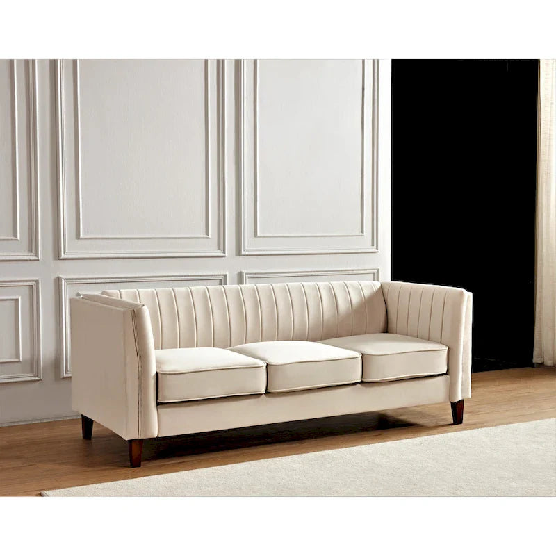 Square Design Sofa with Line Tufting 14