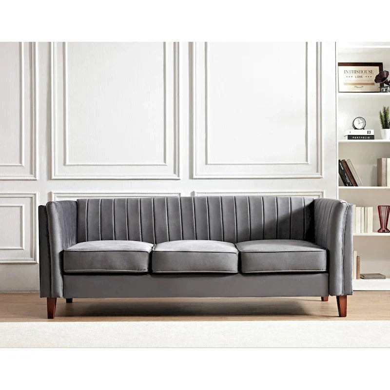 Square Design Sofa with Line Tufting 17