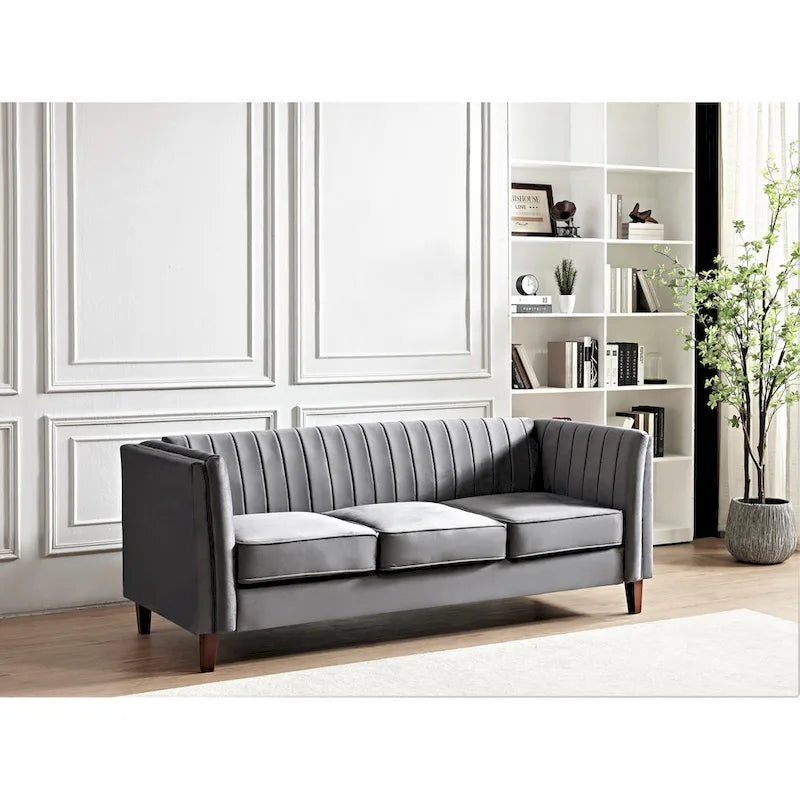 Square Design Sofa with Line Tufting 18