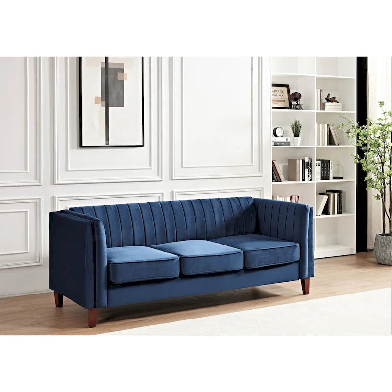 Square Design Sofa with Line Tufting 20