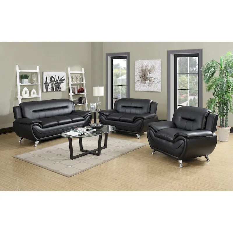 3 Piece Living Room Sofa Set with Upholstered Seating and Modern Design 25