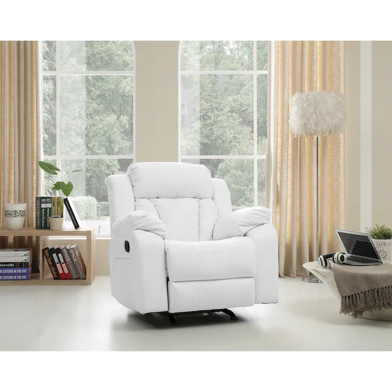 Copper Grove Sorgenfri Faux Leather Reclining Rocker Chair 37