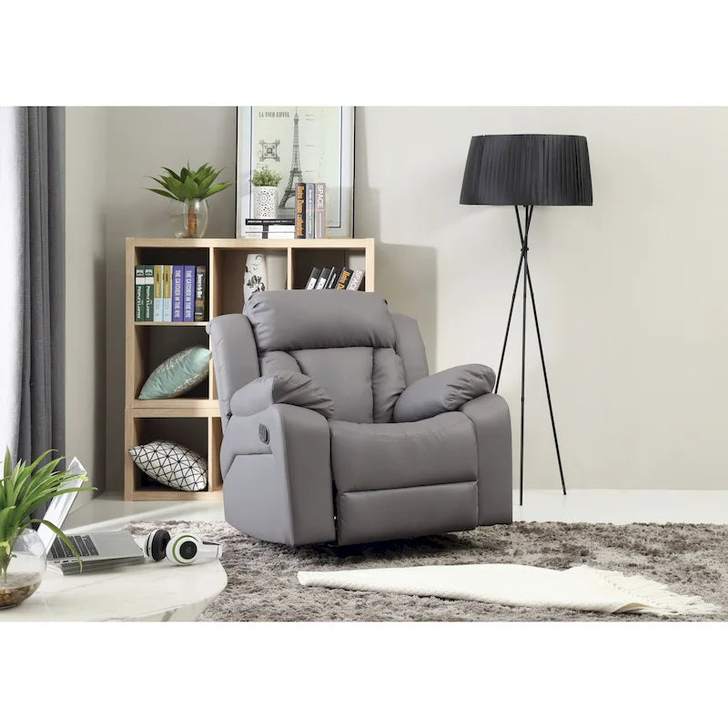 Copper Grove Sorgenfri Faux Leather Reclining Rocker Chair 38
