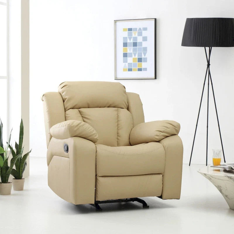 Copper Grove Sorgenfri Faux Leather Reclining Rocker Chair 1