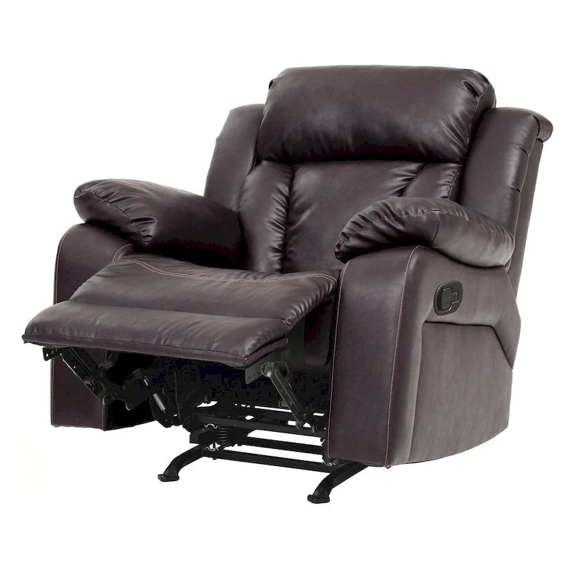 Copper Grove Sorgenfri Faux Leather Reclining Rocker Chair 16