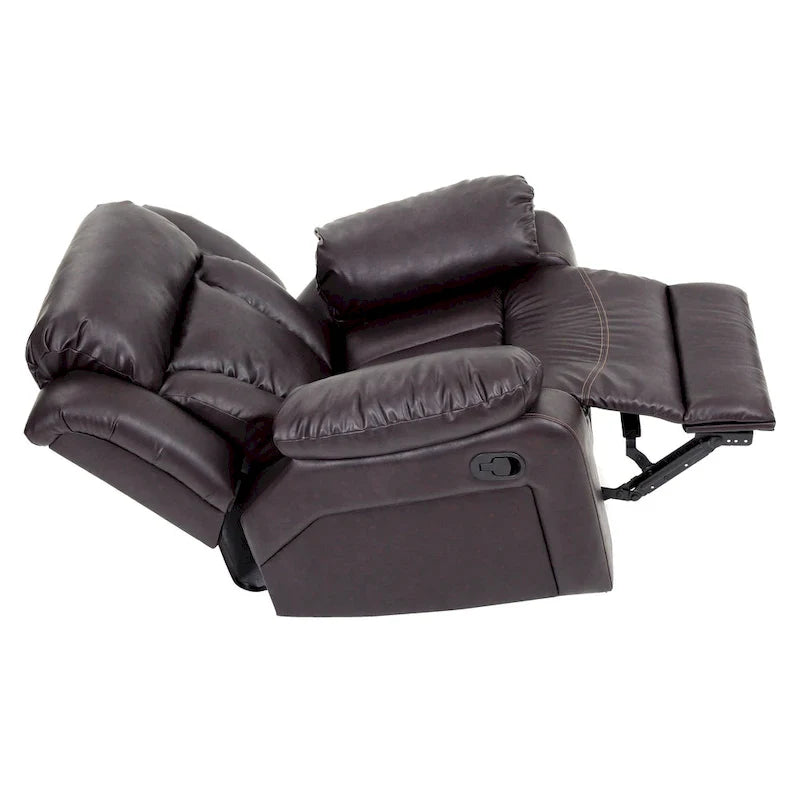 Copper Grove Sorgenfri Faux Leather Reclining Rocker Chair 17