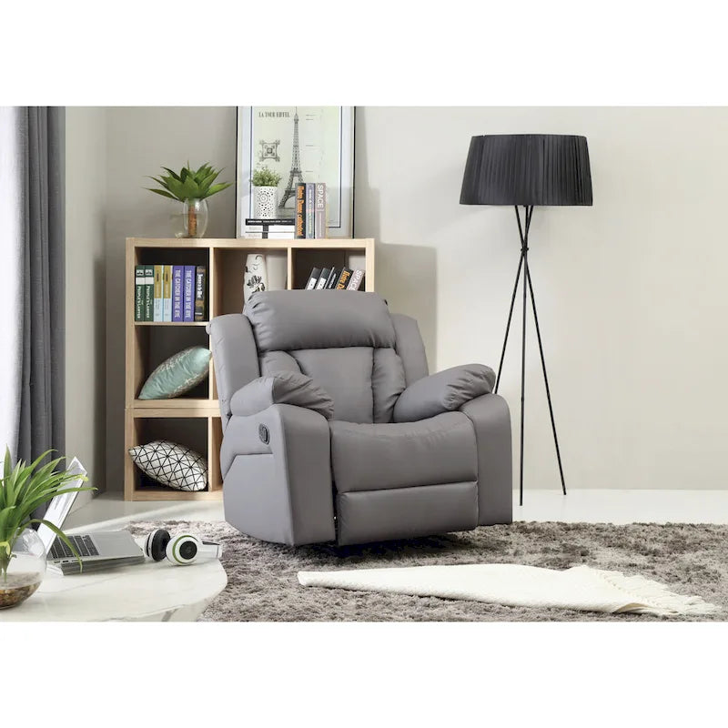 Copper Grove Sorgenfri Faux Leather Reclining Rocker Chair 23
