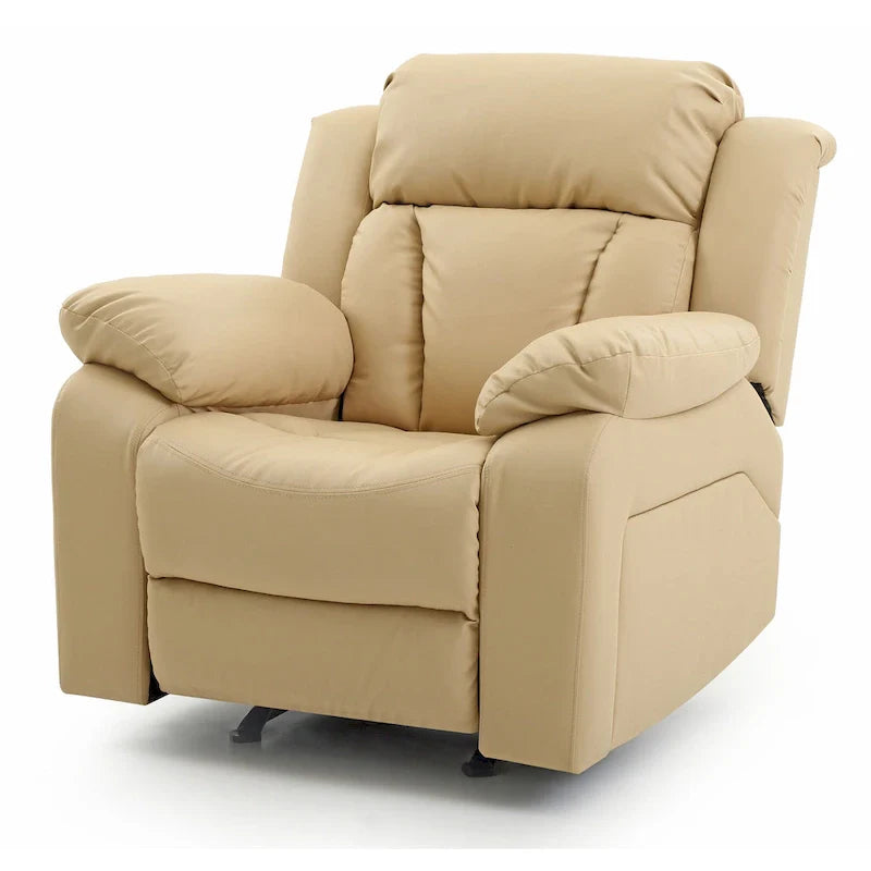 Copper Grove Sorgenfri Faux Leather Reclining Rocker Chair 35