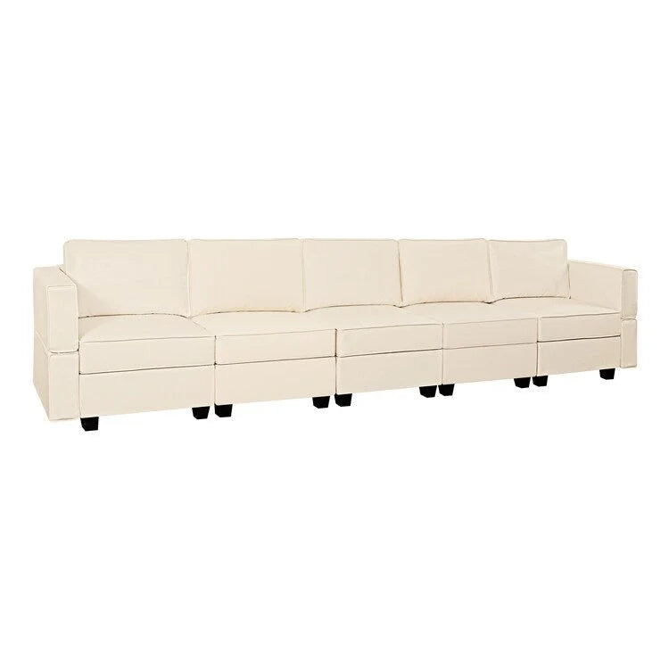 Convertible DIY Modular Sleeper Sectional Sofa Collection with Storage Seats - Perfect for Your Living Room 5