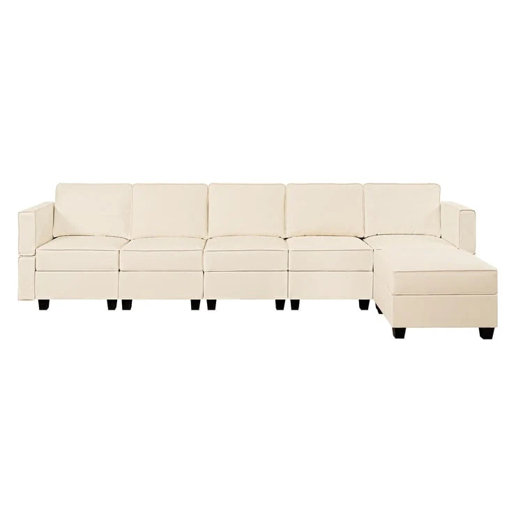 Convertible DIY Modular Sleeper Sectional Sofa Collection with Storage Seats - Perfect for Your Living Room 13