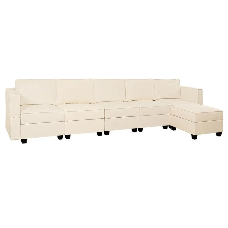 Convertible DIY Modular Sleeper Sectional Sofa Collection with Storage Seats - Perfect for Your Living Room 14