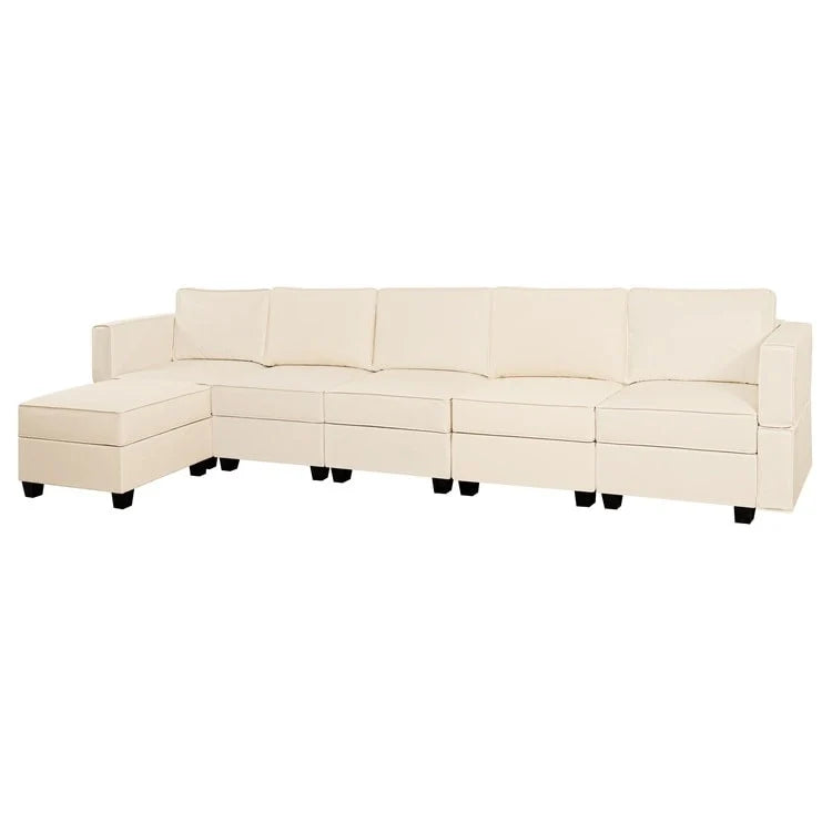 Convertible DIY Modular Sleeper Sectional Sofa Collection with Storage Seats - Perfect for Your Living Room 20