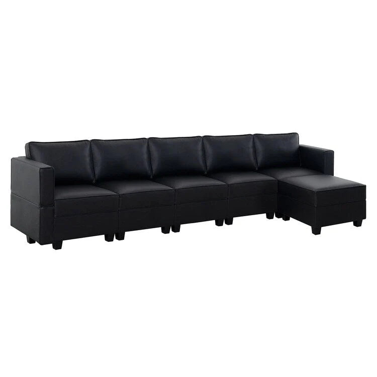 Convertible DIY Modular Sleeper Sectional Sofa Collection with Storage Seats - Perfect for Your Living Room 24