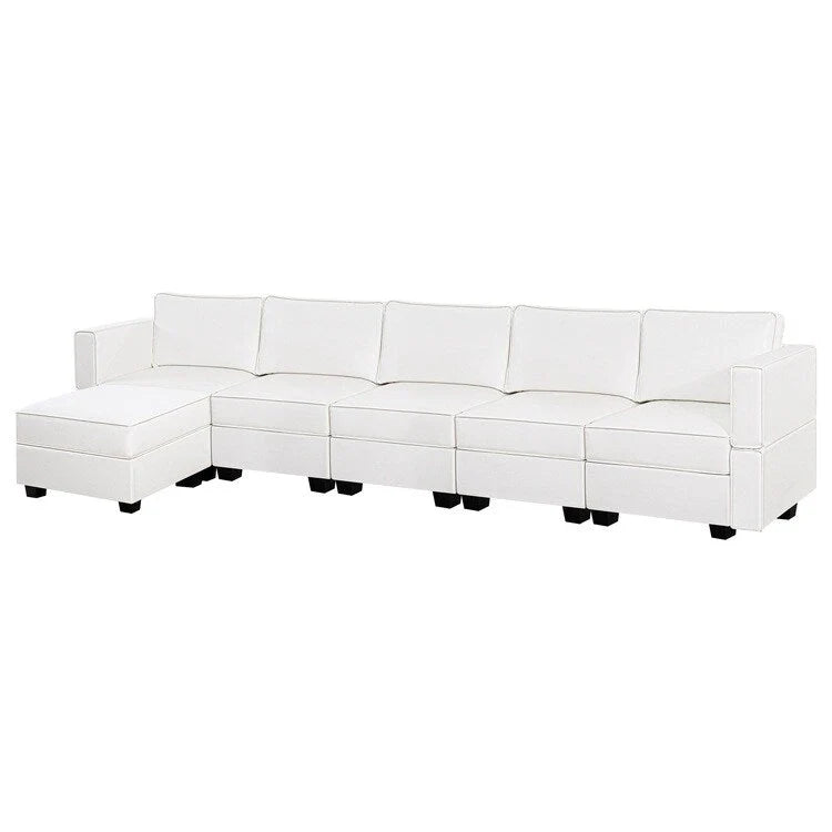 Convertible DIY Modular Sleeper Sectional Sofa Collection with Storage Seats - Perfect for Your Living Room 32
