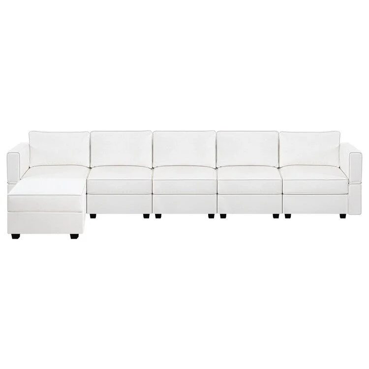 Convertible DIY Modular Sleeper Sectional Sofa Collection with Storage Seats - Perfect for Your Living Room 34