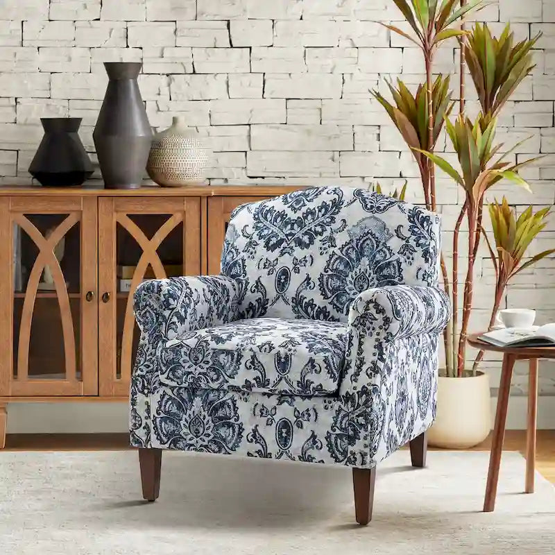 Giampiero Upholstered Wooden Armchair with Nailhead Accents by HULALA HOME 14