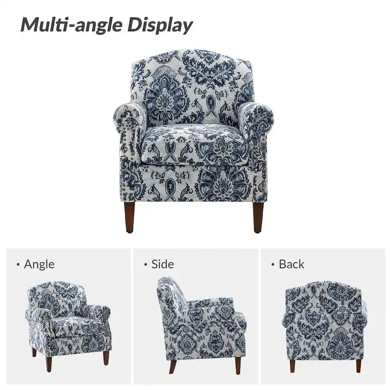 Giampiero Upholstered Wooden Armchair with Nailhead Accents by HULALA HOME 18