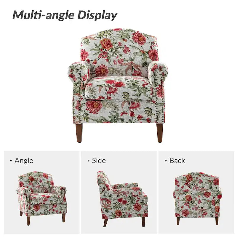 Giampiero Upholstered Wooden Armchair with Nailhead Accents by HULALA HOME 30